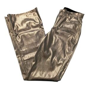 MP. Women's High-Rise Metallic Flare Pants - Wild‎ Fable Silver 14